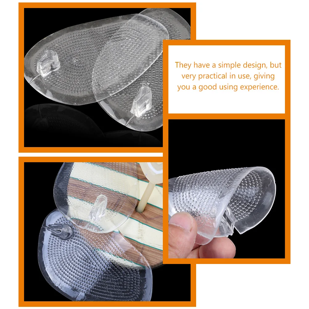 

4 Pcs Pad Sandals Cushion Pads Gel Insoles Women Adhesive Silica Shoe Foot for Miss Inserts