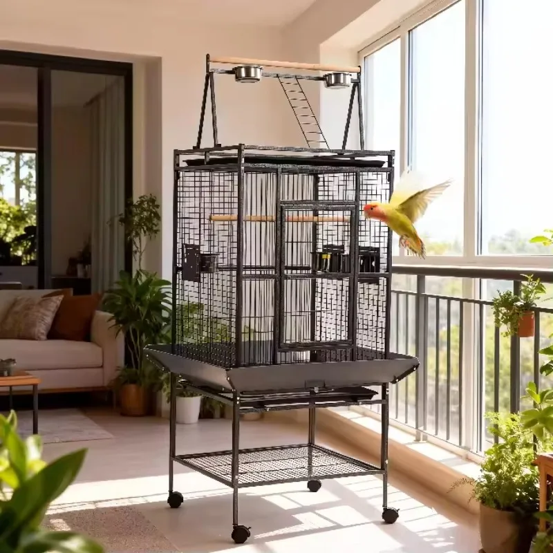 2026 Bird Cage Bird Breeding Cage Large Bird Cages Multifunctional Clear Parrot Cage Clean Jaulas Para Pajaros
