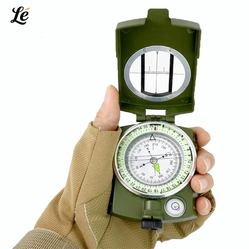 

Military Grade Waterproof Shockproof Compass Survival Kit With Glow Dial Hanging Rope For Hiking Camping Navigation Lightweight