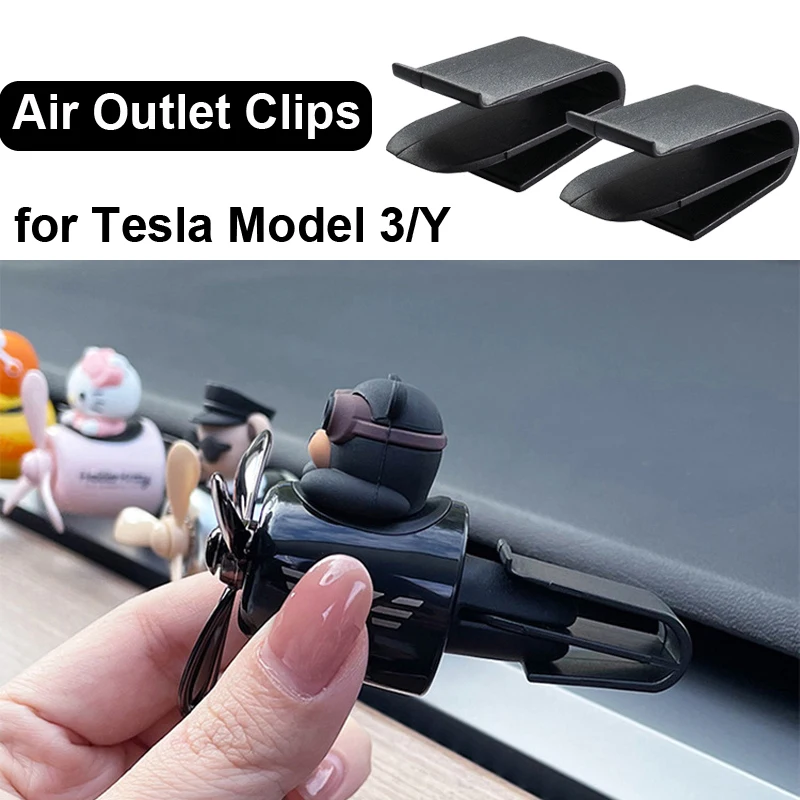 ModelY Air Outlet Clips For Tesal Model 3 Y 2023 Accessories Vent Perfume Bracket Aroma Diffuser Aromatherapy Decoration Gadgets