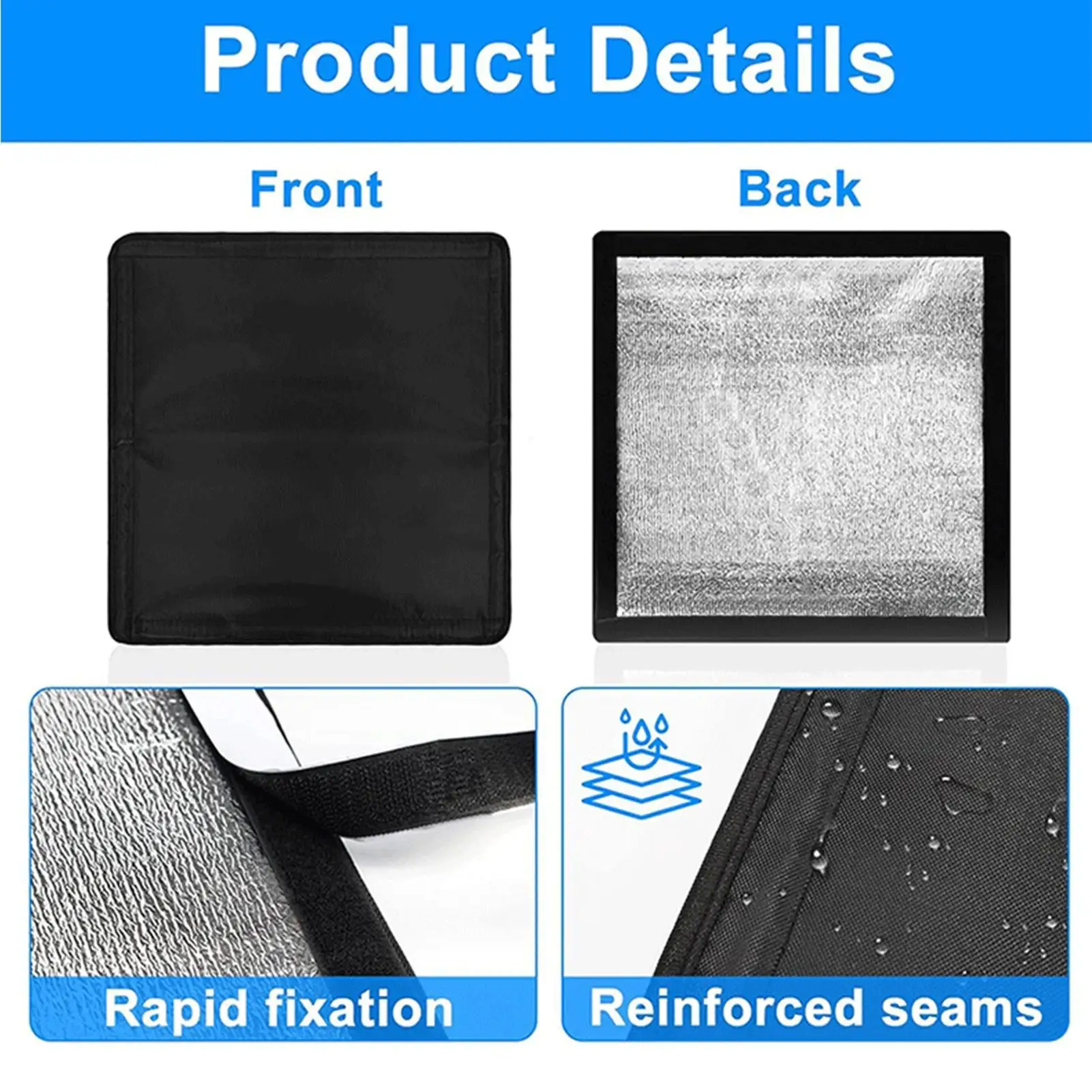 Sunroof Shade for Inside Car 2 Pieces Universal Magnetic Reflective Sunshade Window Screen for Motor Travel Road Trip Parking