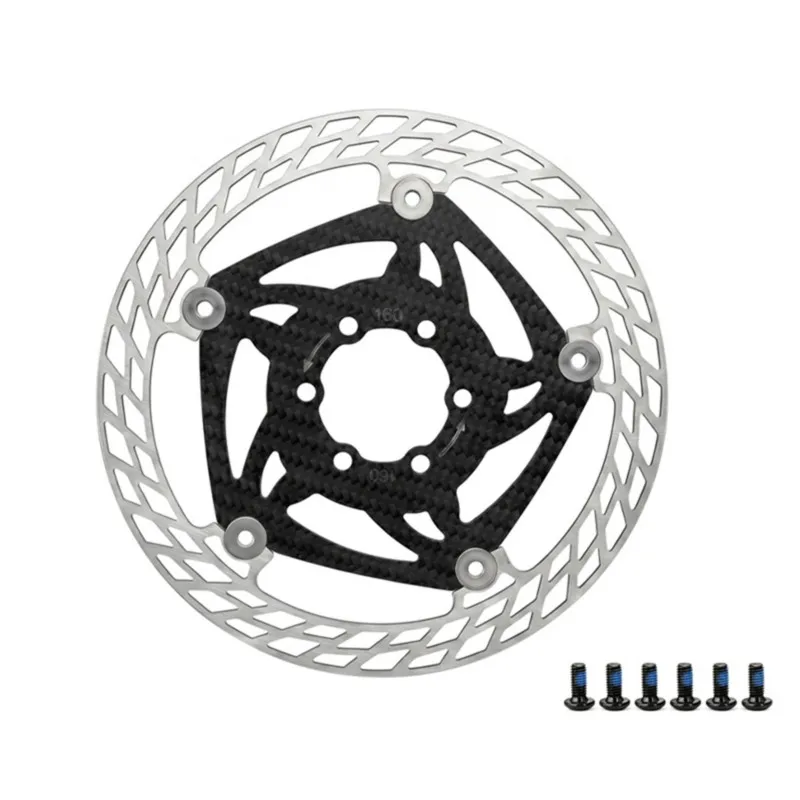 A89E-Carbon Fibre Bicycle Disc Brake Ultralight 160Mm With 6 Bolts Rotors For MTB Road Bike