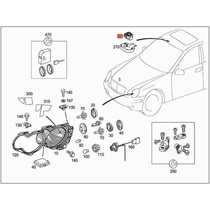 A30P-Humidity Sensor For C S CL Class CLK Class Brabus C200 S63 S65 2218700092 Rain Sensor Light Module