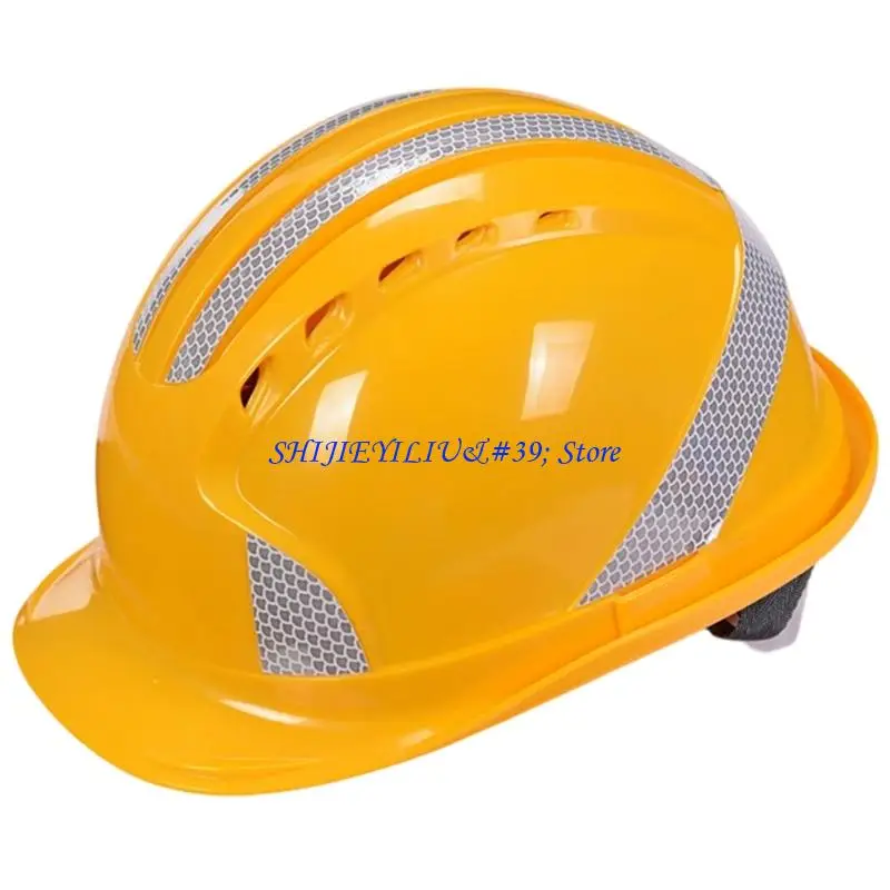 E21F High Visibility Safety Helmet With Reflective Strips For Night Work And Cycling