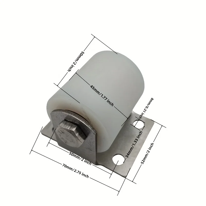 Nylon Bearing Guide Roller with Stainless Steel Bracket, Wooden Sliding Door Locator Track Roller - view 4