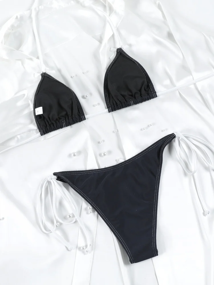 Sexy Bikini Set Triangle Swimsuit Women Bow Bikinis Push Up Swimwear Micro Bathing Suits Brazilian Biquini Mujer Beachwear