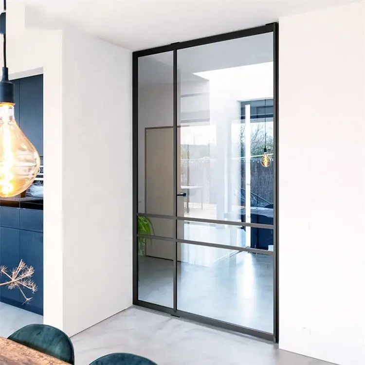 Villa Commercial Use Multi Panel Revolving Door Moisture Proof Heat Insulating Aluminum Glass Doors Panoramic Pivot Doors