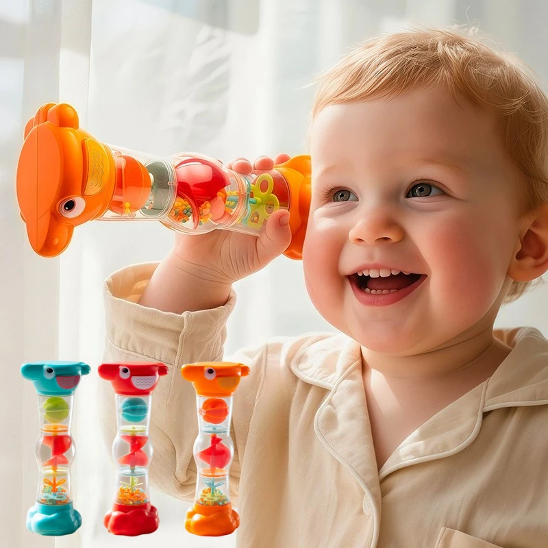 Baby Sanduhr Spielzeug Rotierende Musik Tamburin Spielzeug Sand Hammer Instrumente Ball Rollen Visuelle Auditive Übungen Beruhigende Babys