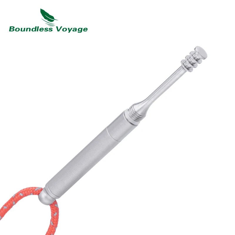 Boundless Voyage Porta stuzzicadenti portatile in titanio Rimozione del cerume Strumenti per la cura personale Strumenti multifunzionali per esterni Ti9008O