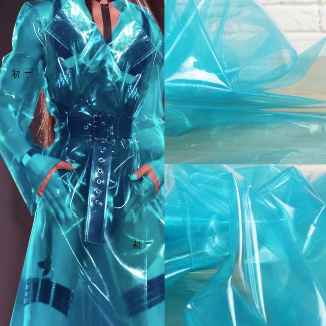 Baby Blue płynna membrana przezroczysta tkanina TPU wodoodporna torba przeciwdeszczowa projektant mody dla materiał do szycia hurtowych tkanin
