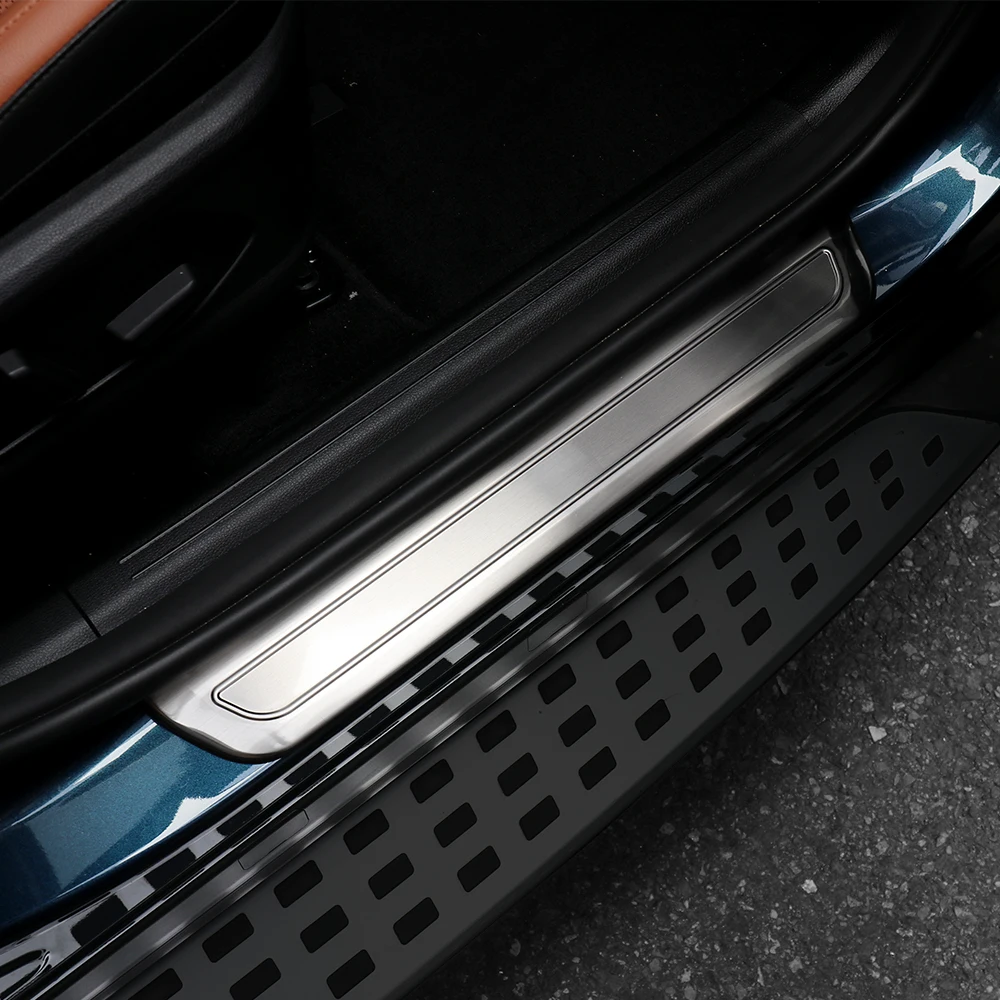 For Kia Sportage NQ5 2023-2026 Stainless Steel Inner Outside Door Sill Protector Cover Welcome Door Threshold Trim Accessories