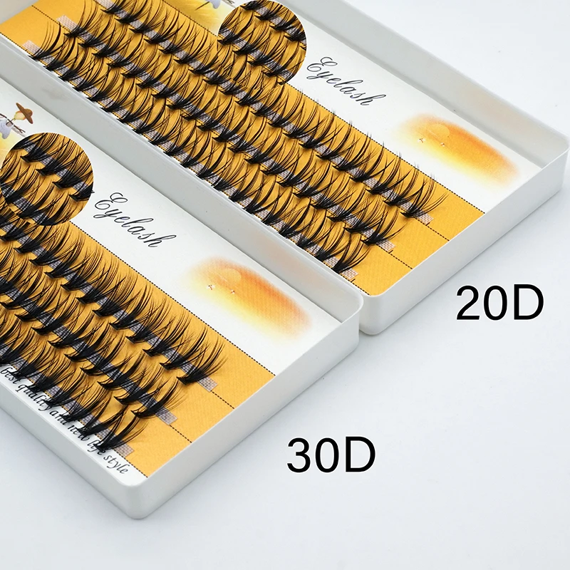 20D/30D/40D 60 Bundles Mink Eyelashes Extension Natural 3D Russian Volume Fake Lashes Individual Cluster Makeup Tools Cilia