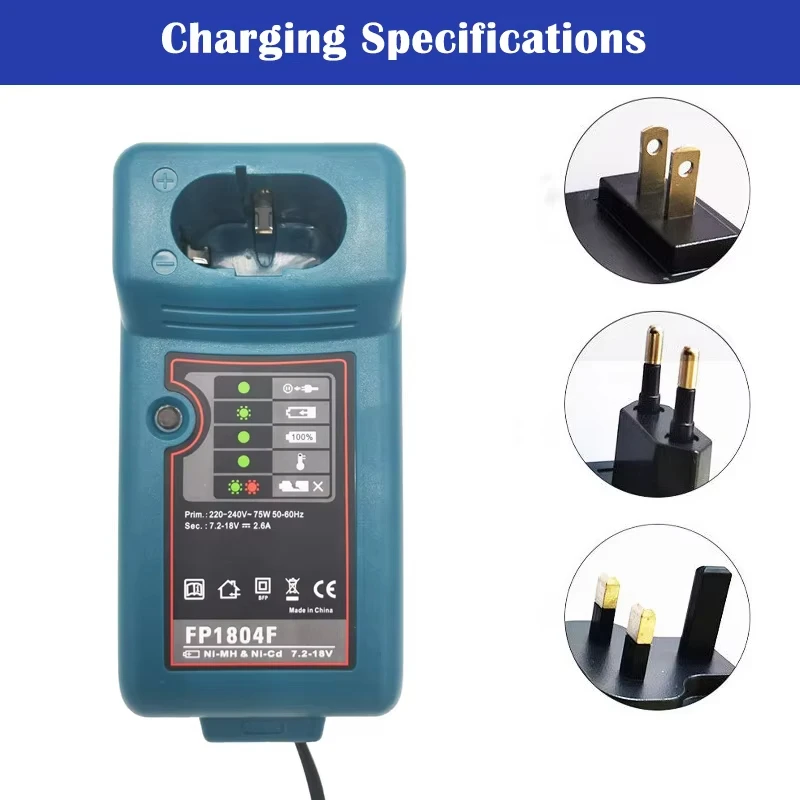 لماكيتا PA12 شاحن بطارية PA18 DC1804 DC1822 7.2 فولت-18 فولت NI-CD & ni-mh شحن البطارية أداة السلطة استبدال شاحن بطارية