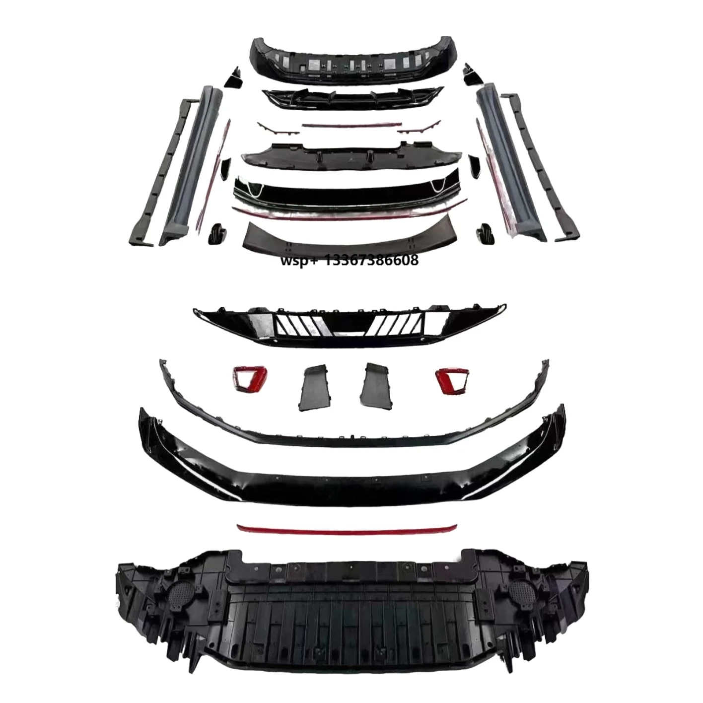 ZEEKR 001 24-25 Upgrade FR Body Kit Tuning Body Kit Car Bumper Front Lip Diffuser Side Skirt Rear Spoiler Internal Parts