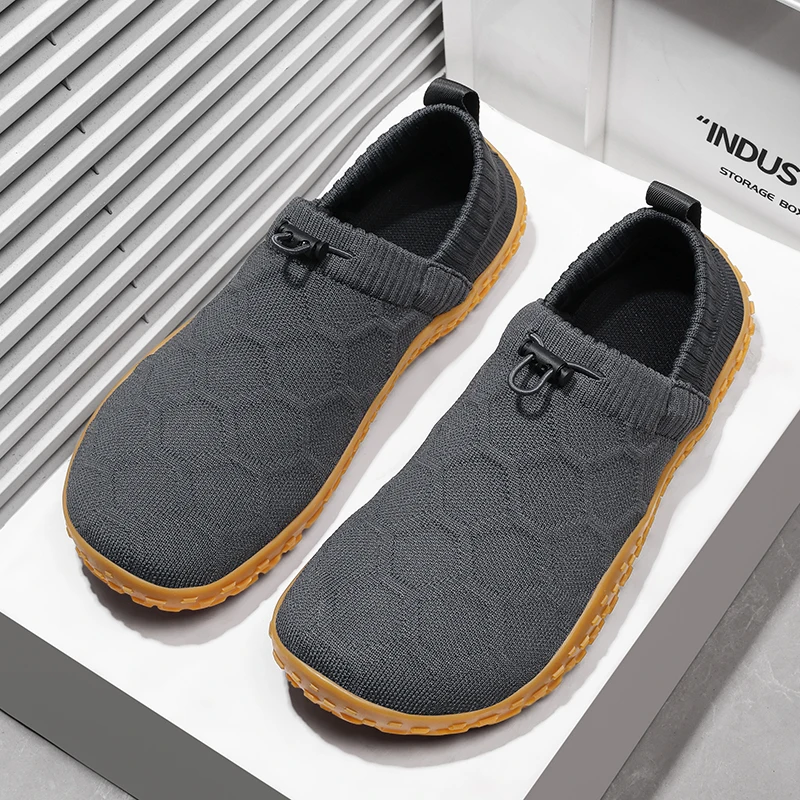 

Breathable Knitted Men's Vulcanized Shoes Male Slip-on Casual Shoes Fashion Comfortable Man Outdoor Running Footwear
