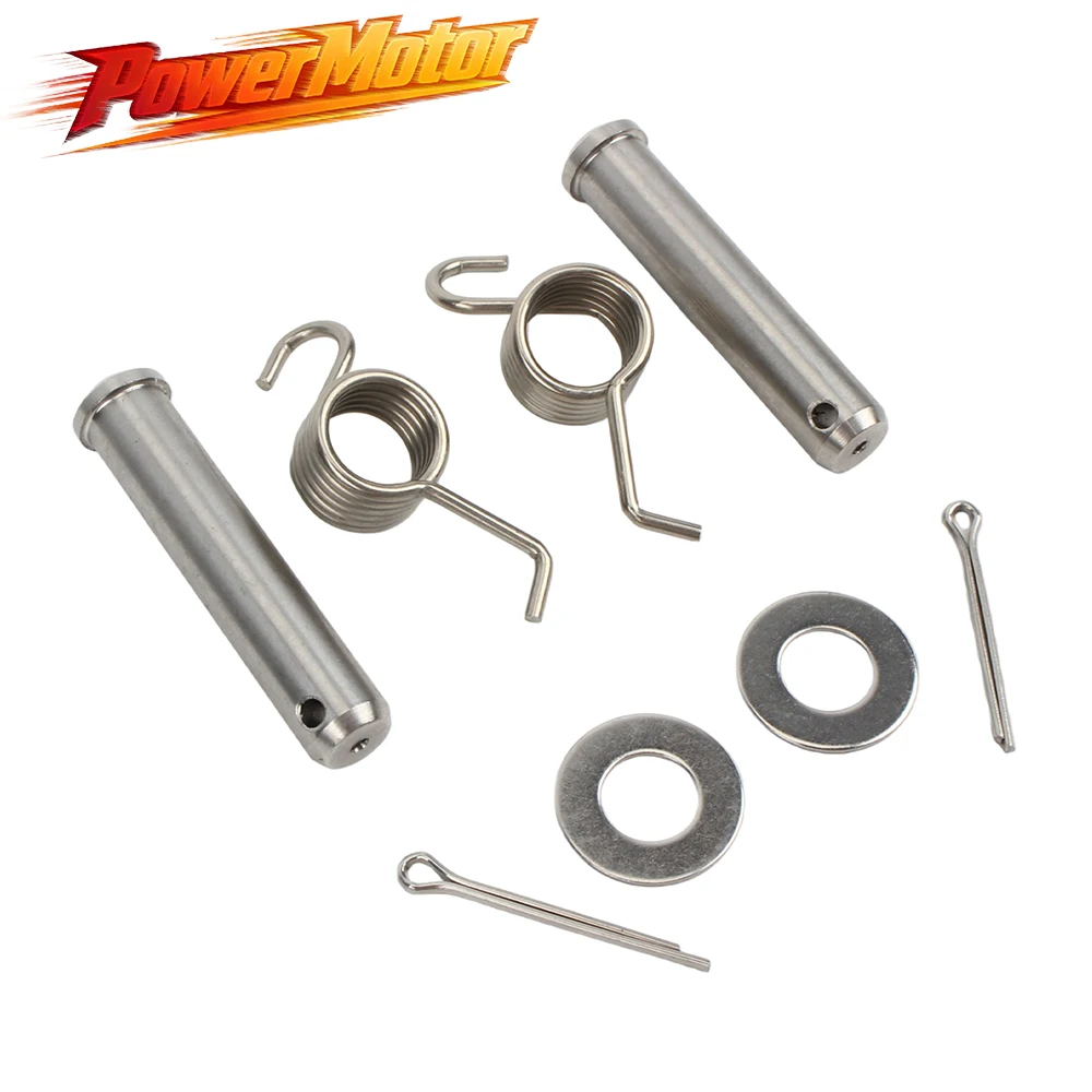 Universal Motorcycle Stainless Steel Footpeg Washers Pivot Pin Kit With Torsion Springs Washers Split Pins Replacement Parts