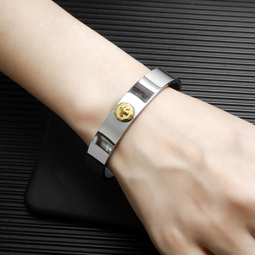 

Stainless Steel Punk Rock Men Flying Eagle Bangle Jewelry Gift