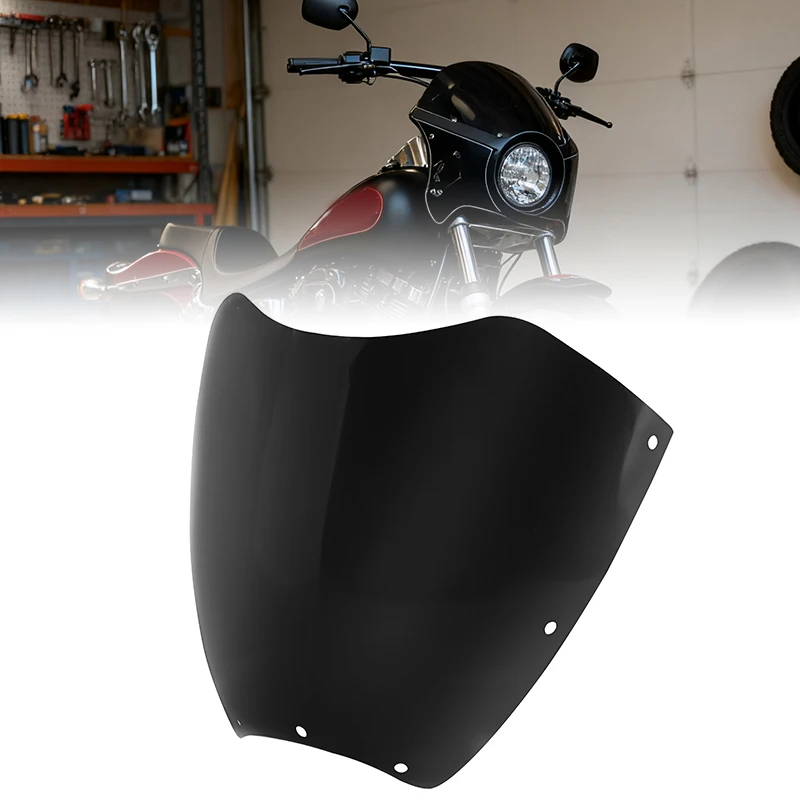 

Motorcycle Front Windscreens For Harley Cafe Racer Sporster Dyna Softail FXST FLST 2006-2017 Odometer Visor Front Wind Shield