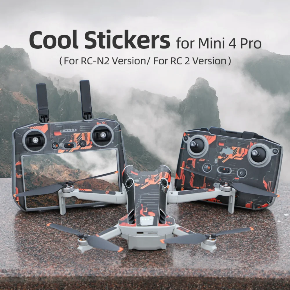 Mini 4 Pro Sticker Body Arm Protection Film Accessory for DJI RC 2/RCN2 Remote Control