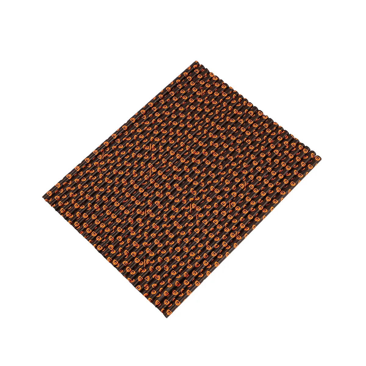 125Pcs Halloween Themed Paper Straws Degradable Safe Thick Disposable Drinking Straws for Coffee Shop Tea Home Bar Use