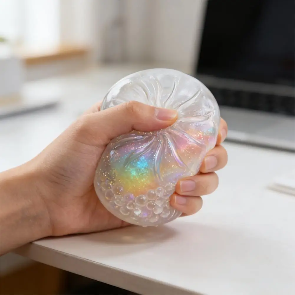 DIY Steamed Bun Stress Relief Toy Sensory Fidgets Toy Simulated Food Slow-rebound Decompression Toy ﻿