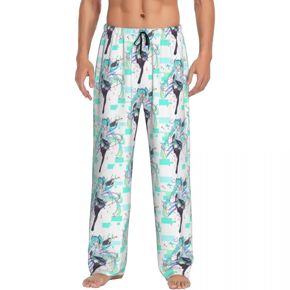 カスタムプリント-h-hatsunes-パジャマパンツ-メンズ用-ミク-y2k-ボーカロイド漫画映画スリープウェアボトムス-ポケット付き