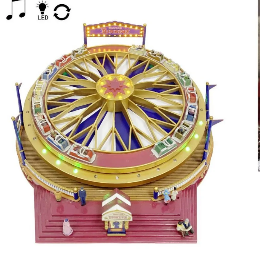 Christmas Decoration Rotating Speed Amusement Park Music Box, Giving Friends Birthday Christmas Gifts