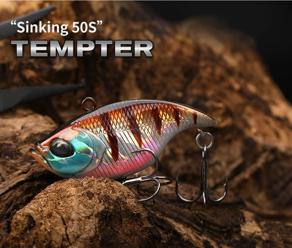 TSURINOYA 50S Vibration TEMPTER 50mm 12,5g Lange Casting Sinking Angeln Köder VIB Winter Angeln Lipless Harten köder Für Hecht Bass – Detail 11
