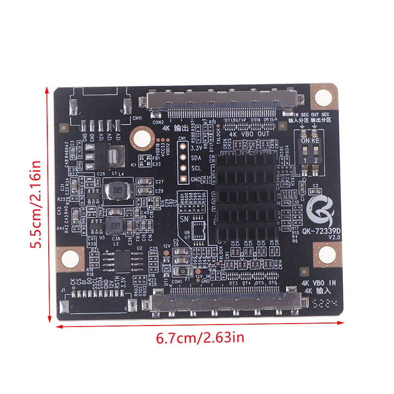 QK-72339D V2.0 Upgraded Version Solves 4K LCD Screen Partition Problem QK-72339D Adapter Board 4K To 4K