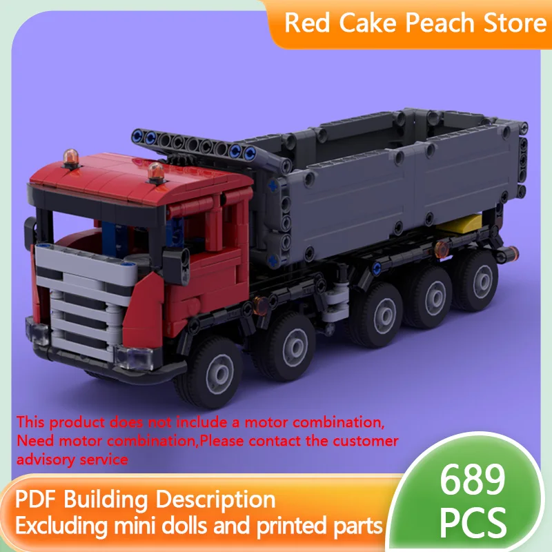 

City Car Model MOC Building Bricks G Series Five-Axle Dump Truck Modular Technology Children Holiday Gifts Assemble Toys Suit