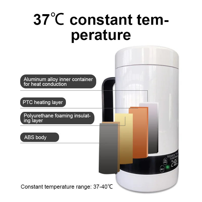 New Cattle  Sperm Thawing Cup Animal Semen Thawing Thermostat Defrost Thermostatic Cup for Livestock Pig