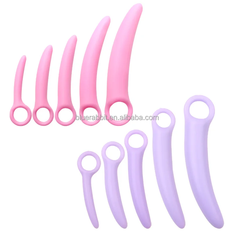 Crescent Shaped Female Anal Plugs Kits Wholesale Anal Dilators Kits Pelvic Floor Muscle Trainers Vagina Dilators Sets for Women