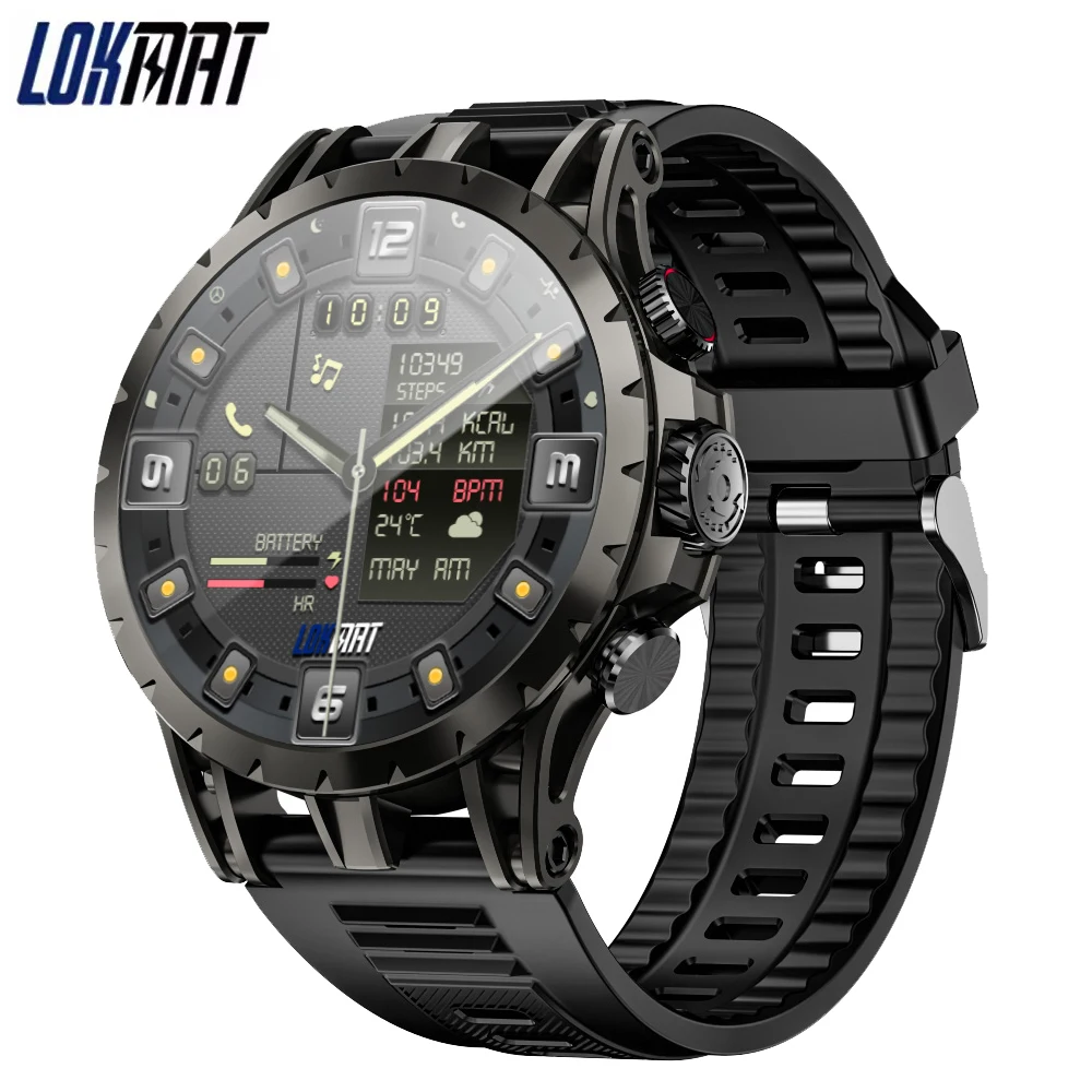 

LOKMAT APPLLP 4 Smart Watch Men 3GB Ram 32GB Rom Quad Core 1.508" AMOLED Round Display Rotation Camera WIFI GPS Sport Smartwatch