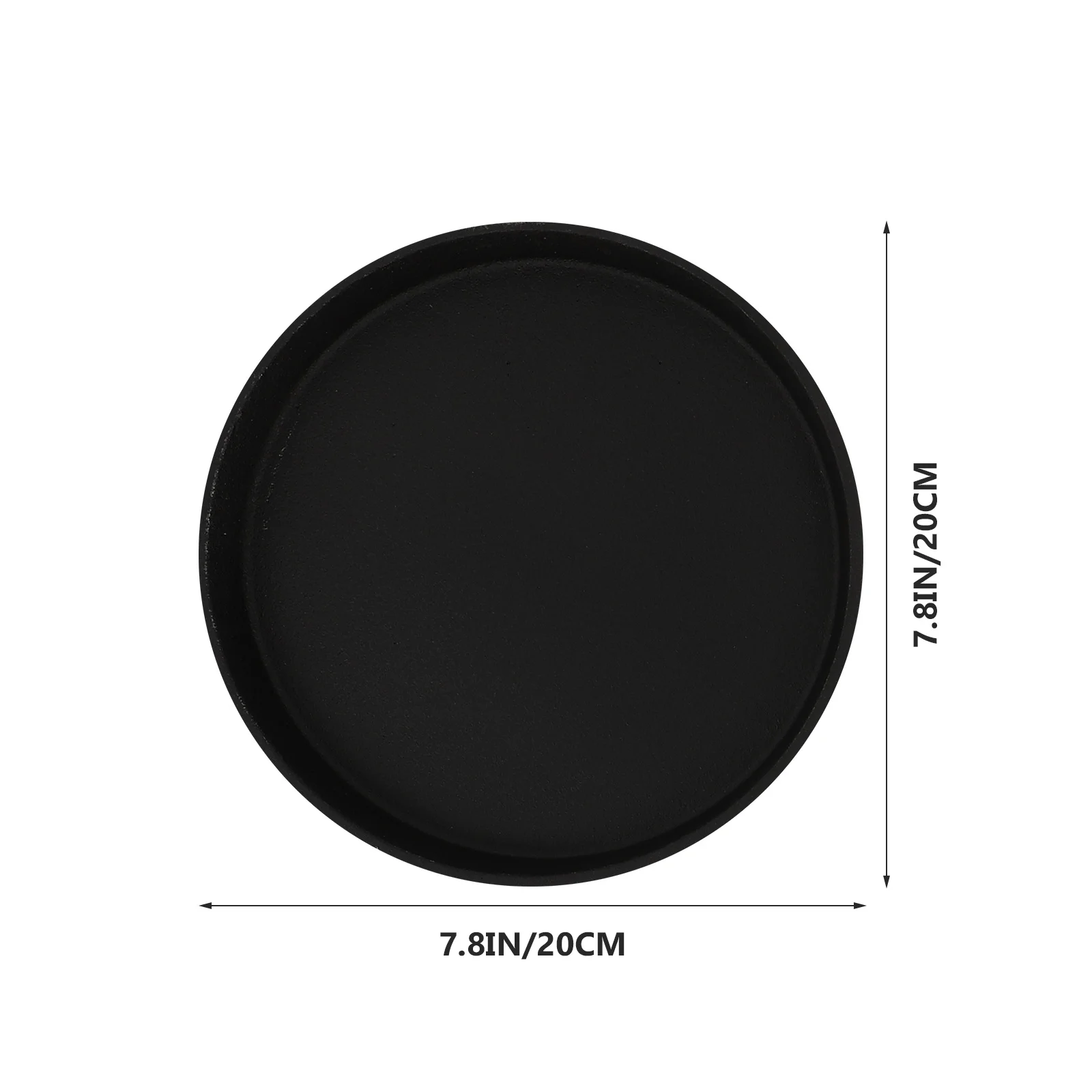 

1Set Steak Teppanyaki Tray Heavy Duty Cast Iron Bbq Plate Bamboo Handle Non Stick Round Grilling Plate Ideal for Indoor Outdoor