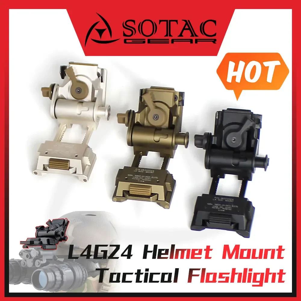 SOTAC GEAR L4G24 NVG Mount Bracket Holder For PVS14 PVS15 PVS18/GPNVG18 Night Vision Goggle Helmet Mount Adapter Accessories