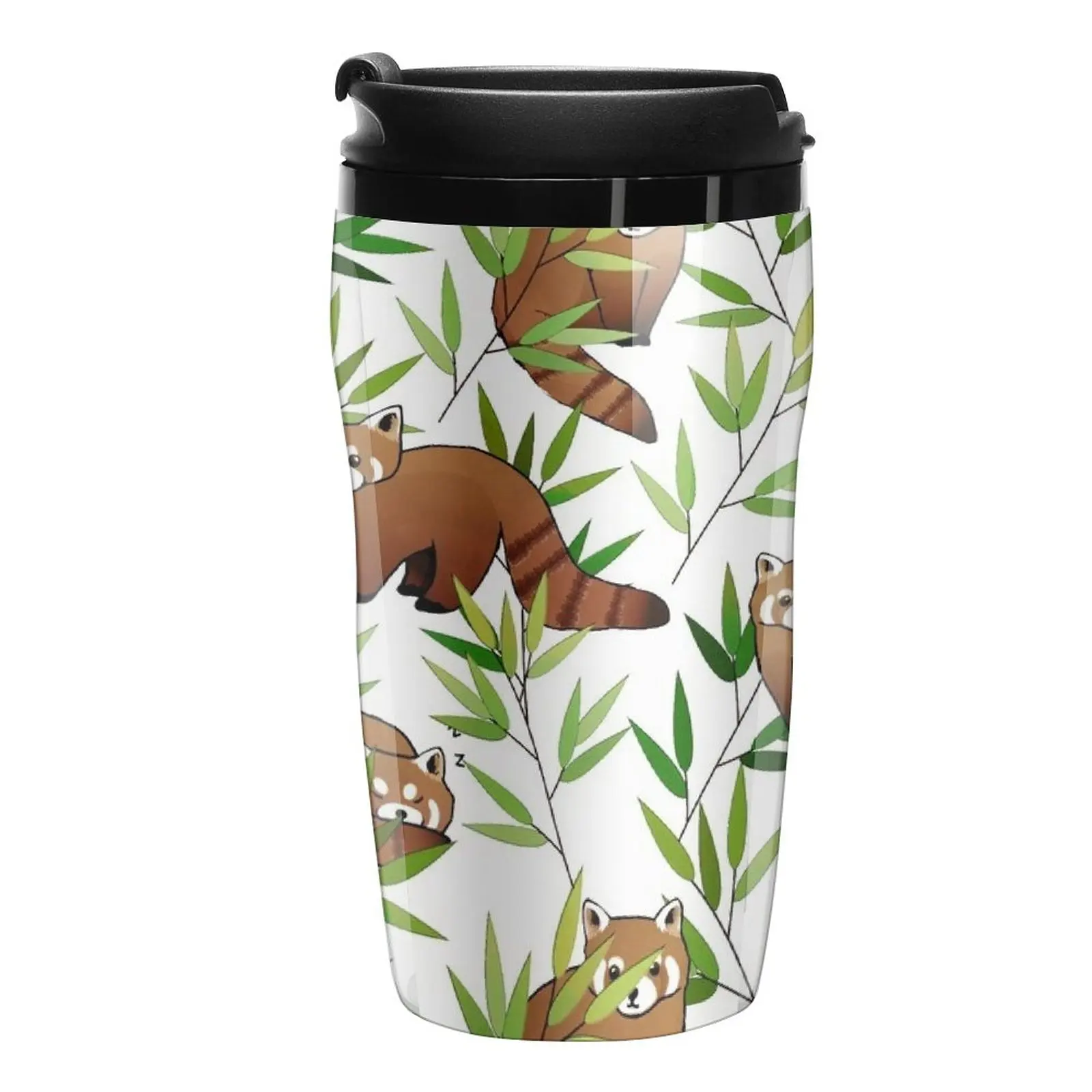 

New Red Panda & Bamboo Leaves Pattern Travel Coffee Mug Cups Coffee Espresso Coffee Cups Coffee Cup Set Insulated Cup For Coffee