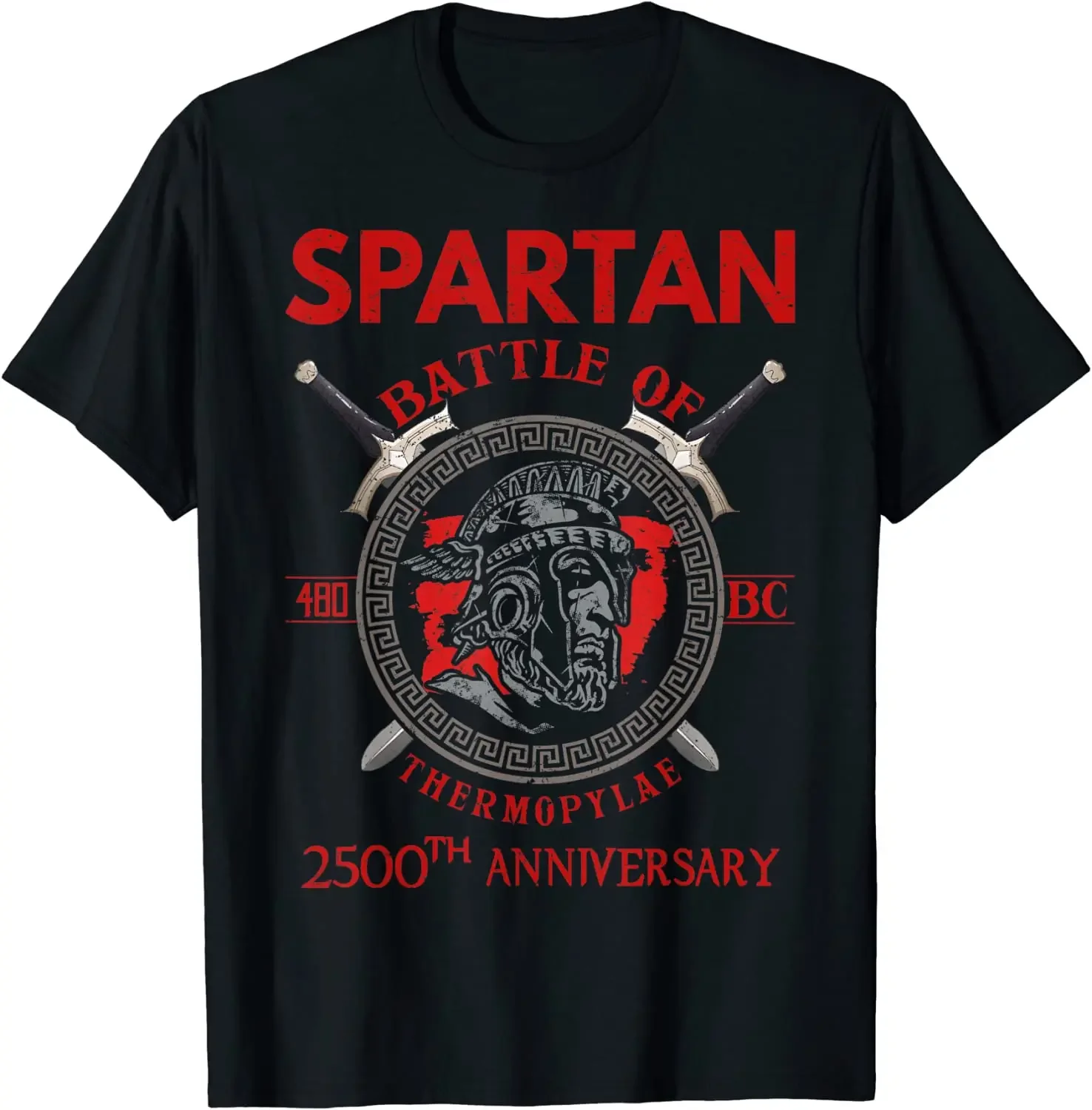 

Spartan Greece Anniversary Ancient Warrior Sparta Men T-Shirt Short Sleeve Casual 100% Cotton O-Neck Summer Mens TShirts