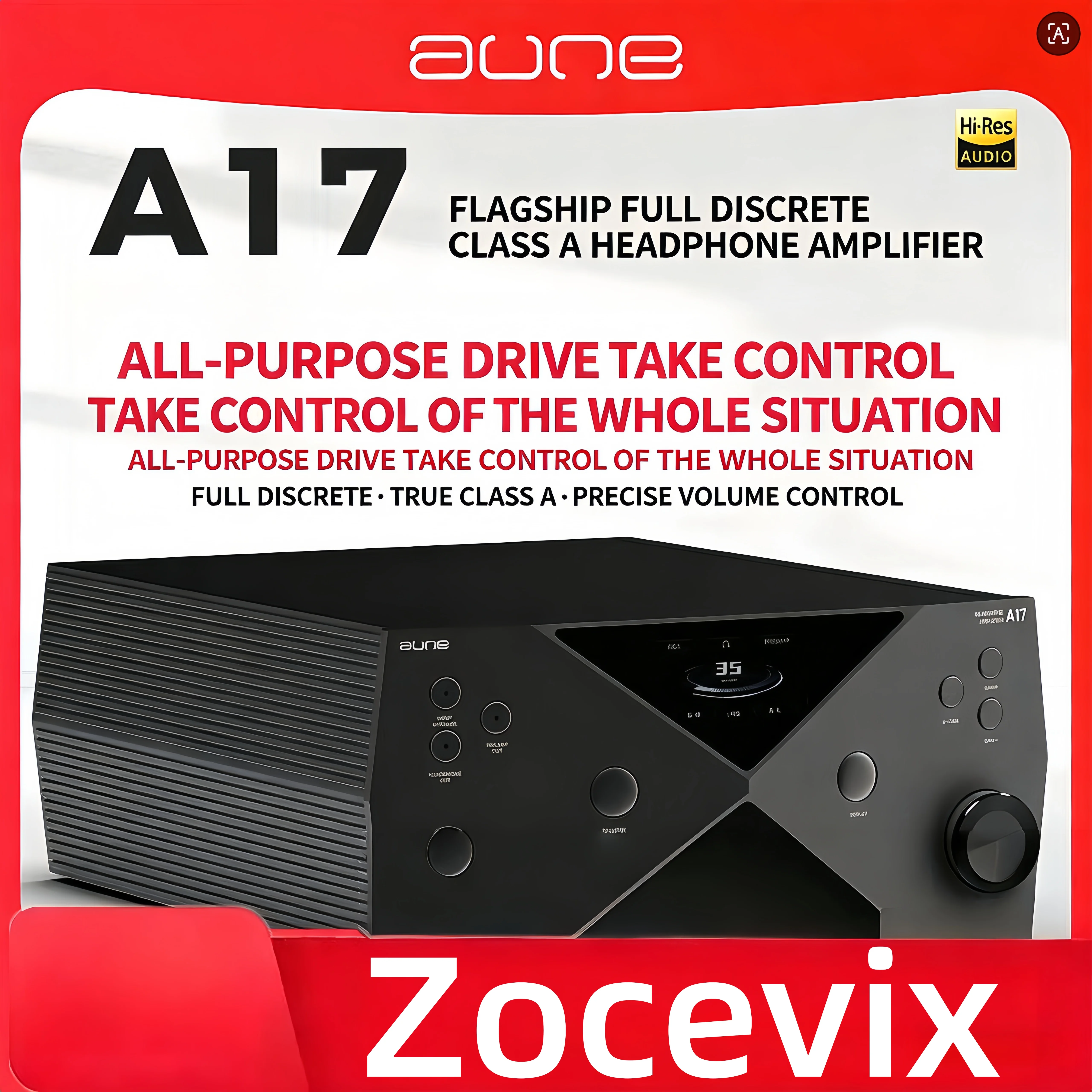 AUNE A17 Flagship Fully Discrete High-End Pure Class A Headphone Amplifier with R2R Precision Volume Control AMP