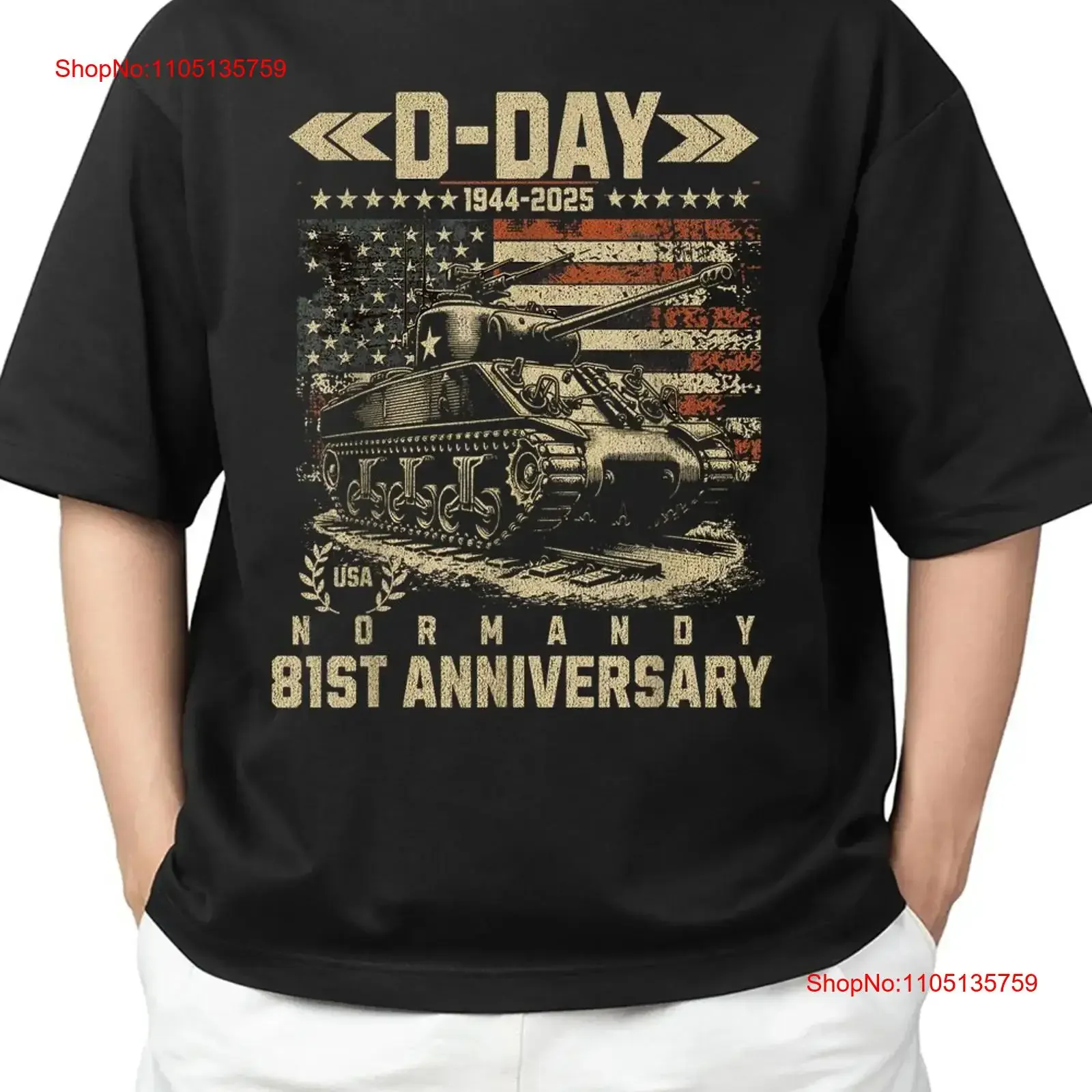 D Day 1944 Omaha Beach Normandy 81st Anniversary Adult Size S 4XL T Shirt vintage Washed graphic Versatile fashion