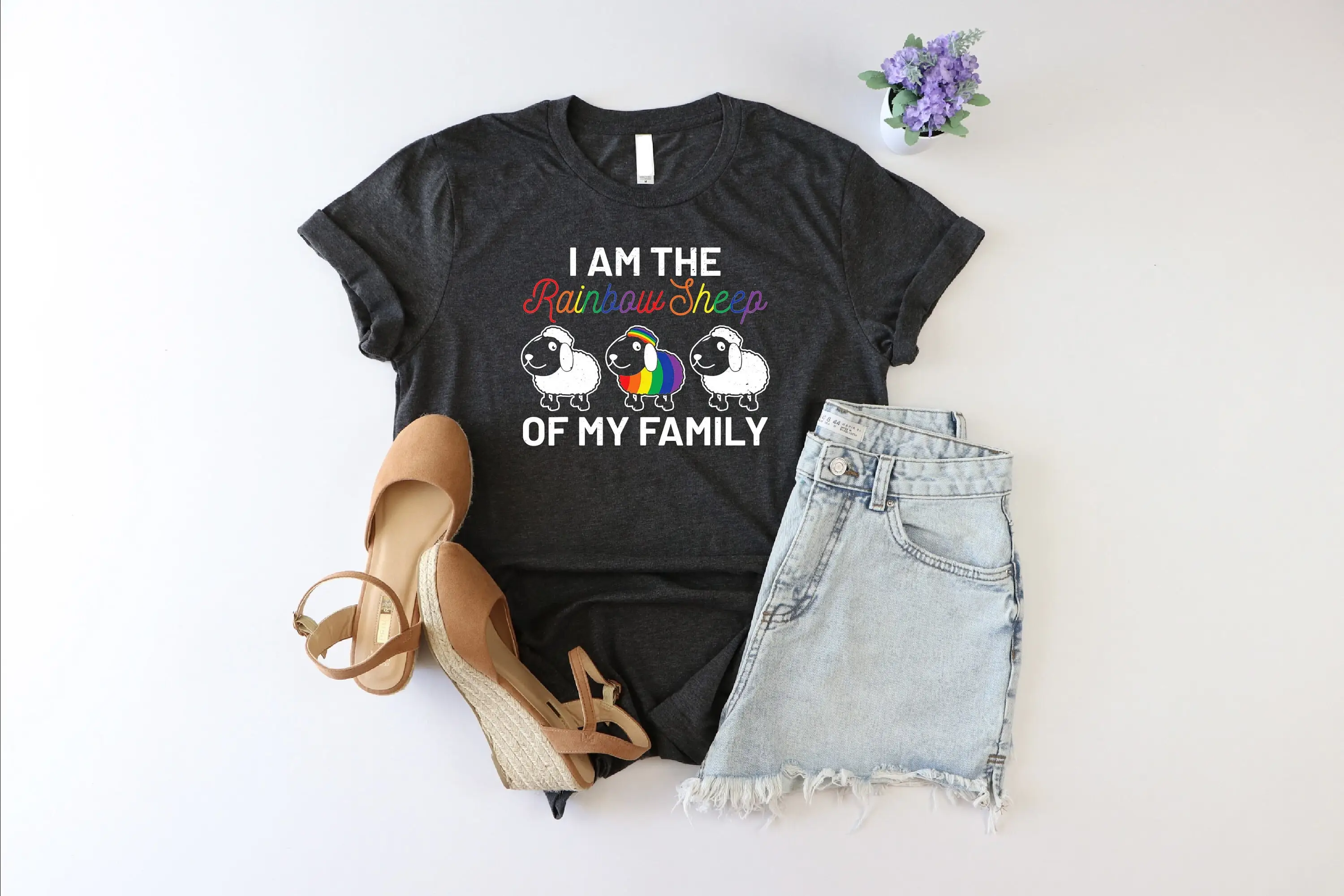 I Am The Rainbow Sheep Of My Family T Shirt LGBTQ Community Pride Week Funny Gay Proud