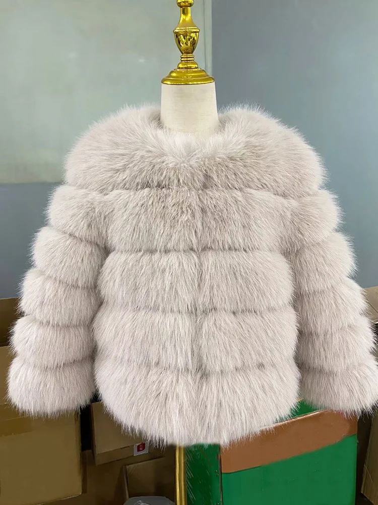 ZADORIN Children Faux Fox Fur Coat Winter Fashion Long Sleeve Warm Kids Fur Coats Outerwears Fake Fur Jacket Children Clothes