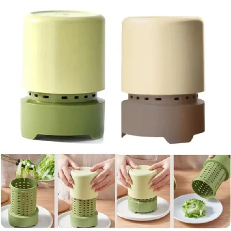 Manual Salad Spinner Multifunctional Quick Dry Vegetable Dehydrator Easy To Clean Stainless Steel Spring Lettuce Drainer