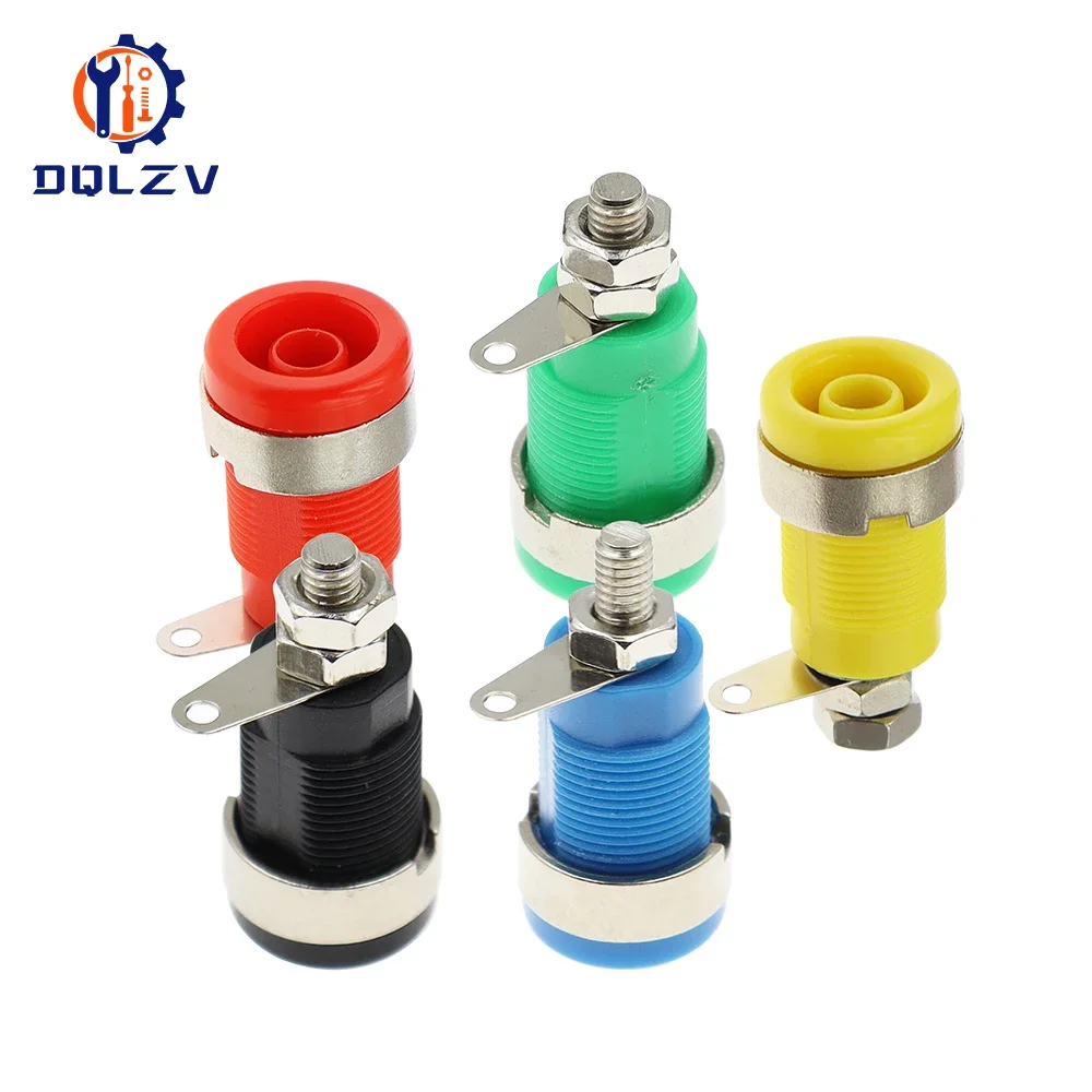 32A Insulation Safety 4MM Banana Plug Socket Jack Panel Mount Terminal Connector Multimeter Socket Banana Head Female