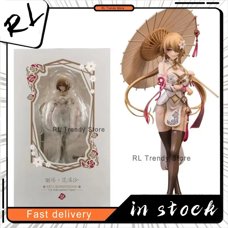 

Honkai Impact 3 Figure Rita Rossweisse 25cm Sexy Black Silk Cheongsam Action Model Toy Doll for Collectors