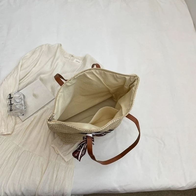 Bolso mujer, bolso playa ratán a bolso hombro paja, bolso capacidad, bolso vacaciones hecho a