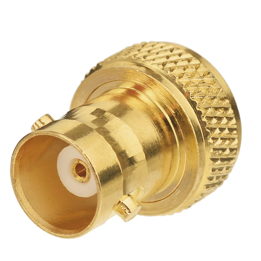 Adaptador de SMA-BNC Superbat, conector SMA chapado en oro a BNC hembra, convertidor de conector Coaxial RF recto