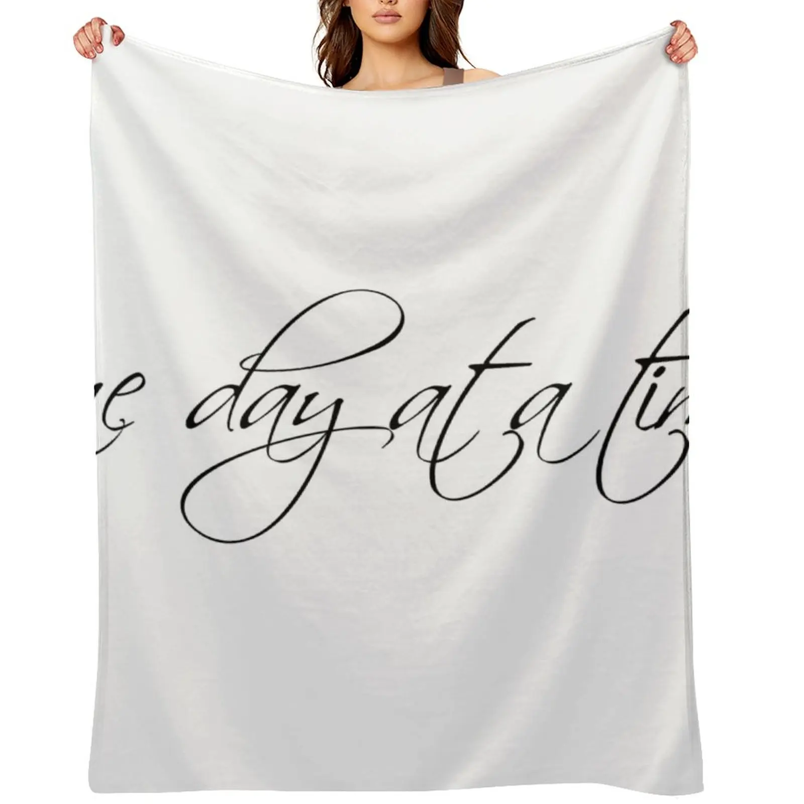 

One day at a time... Throw Blanket Decorative Sofas Thermals For Travel Retros Plaid on the sofa Blankets