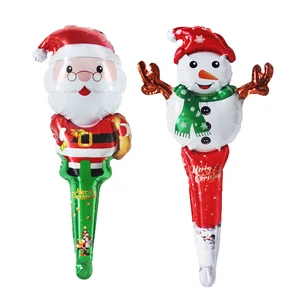 بالونات هوائية كبيرة لعيد الميلاد ، سانتا كلوز ، ثلج ، موس ، رجل خبز الزنجبيل ، عكاز ، زينة الحفلات ، 60 سم ، 5 قطع أفضل 10 مبيعات بابا نويل كبير 60 سم - رقم 6