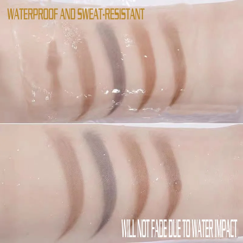 Matita per sopracciglia a punta fine a doppia punta, matita per sopracciglia impermeabile, resistente al sudore, a prova di sbavature, che non sbiadisce, di colore naturale