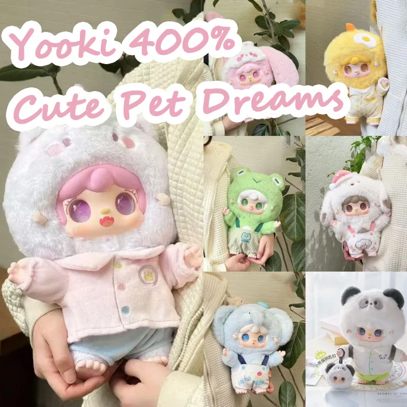 

Yooki V5 400% милая серия Pet Dreams, плюшевая слепая коробка, модная игрушка, модель куклы, кукла-животное, сопровождающая кукла для сна, мультяшные милые подарки